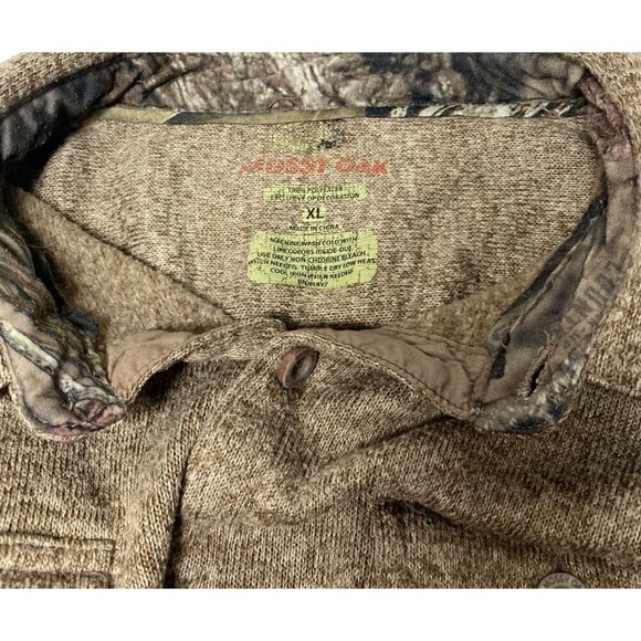 MOSSY OAK Men's Size XL, Button Uo, Long Sleeve, Sweater Shirt, Color Beige - Picture 6 of 6